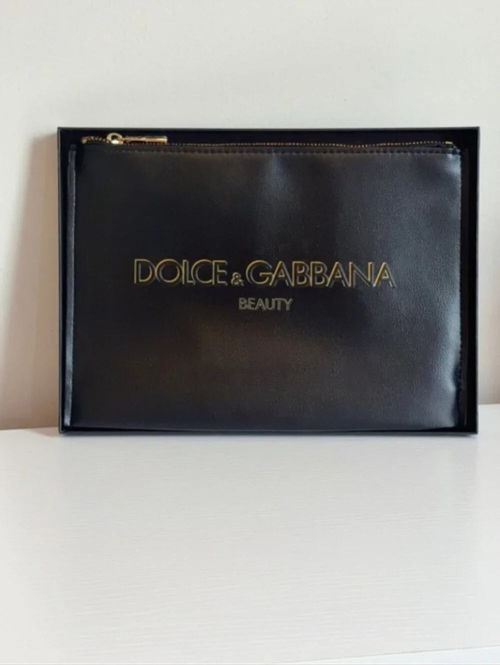 Dolce & Gabbana Beauty Black Makeup Pouch NIB